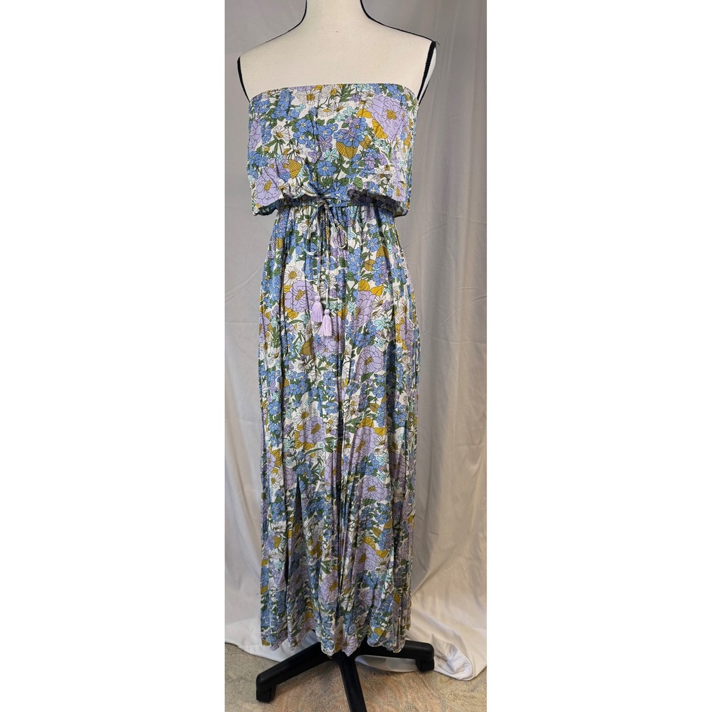 Fab'rik Multicolor Floral Strapless Maxi Dress Women S Excellent